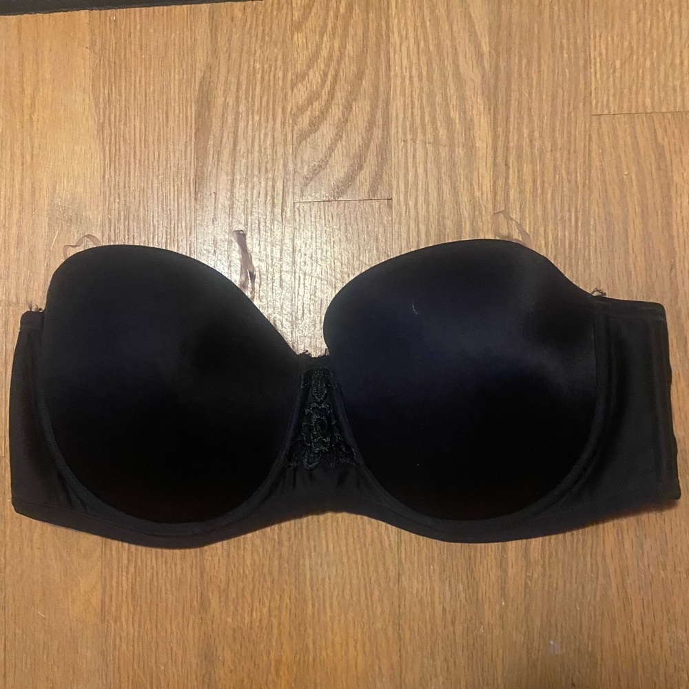 Vanity Fair Black Strapless Bra 40C